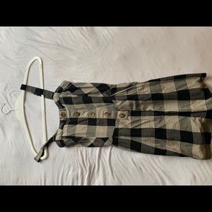 Black and tan romper